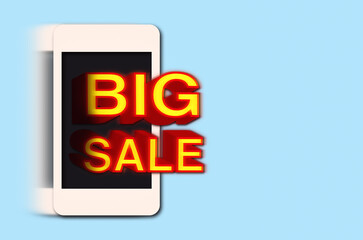 Illustration of Sale Sign with a Discount  Sale Signs on mobile background.