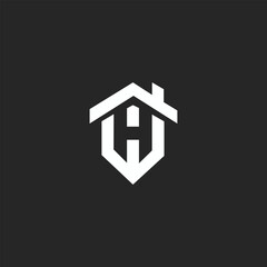 unique WH logo designs. WH home logo 