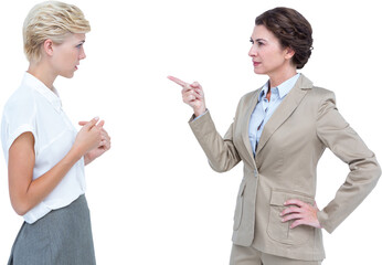 Businesswomen having a violent debate in office