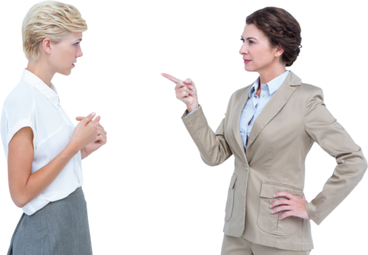 Businesswomen having a violent debate in office