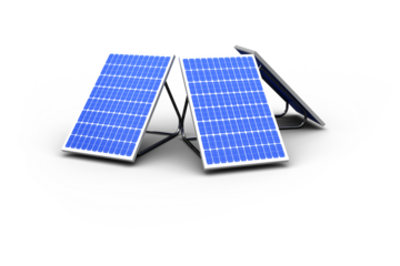 Digitally generated image of solar equipment 
