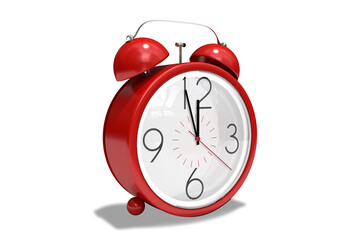 Alarm clock counting down to twelve