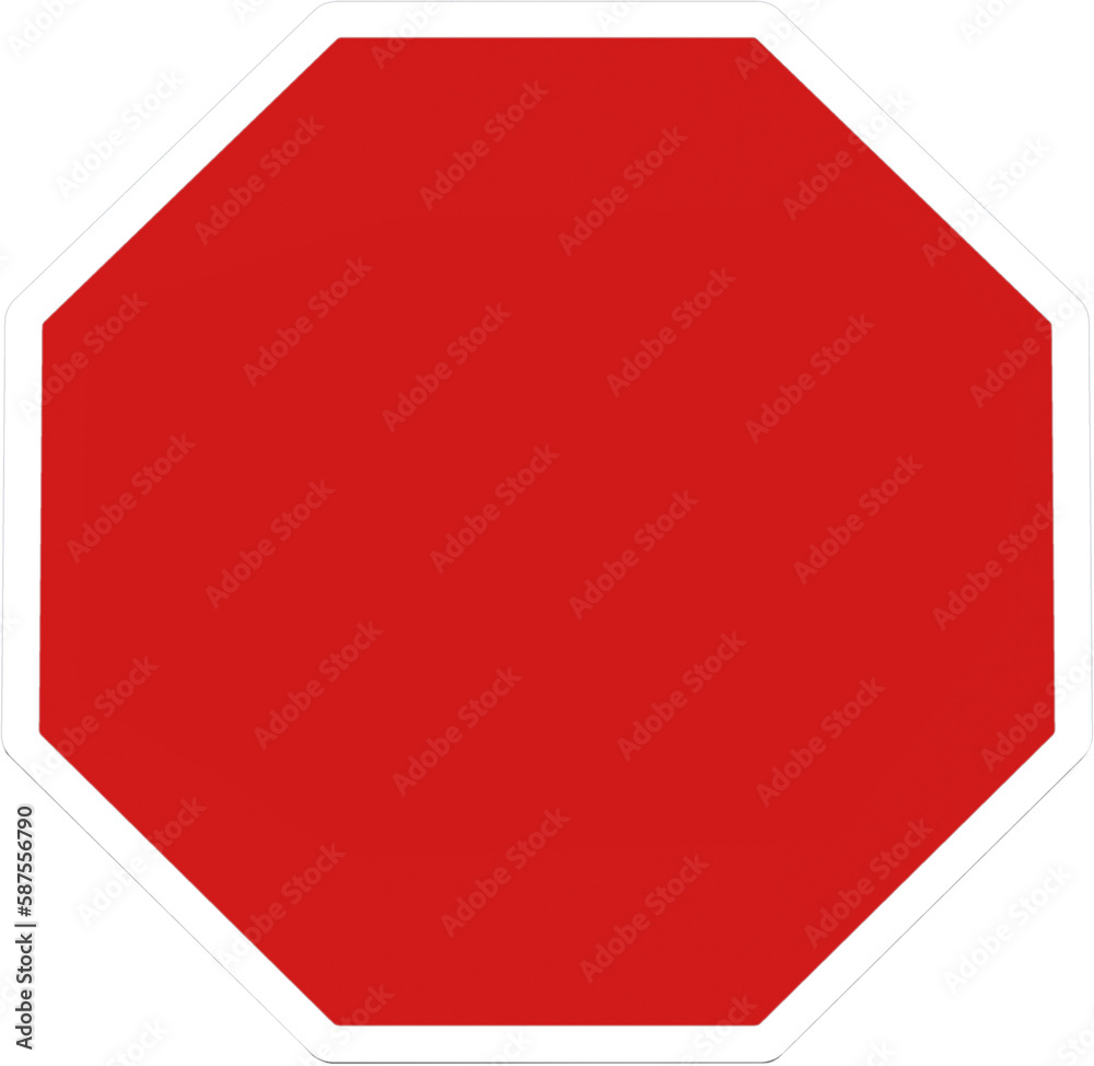 Wall mural red blank sign board