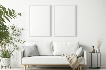  Frames on wall Mockup Collection for Graphic Designs and Paintings in Minimalist style