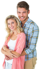 Attractive young couple smiling at camera