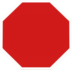 Red blank sign board