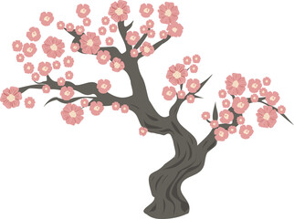 Tree with flowers icon