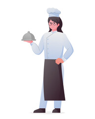 professional chef in uniform illustration