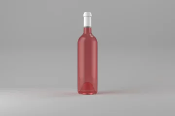 Gordijnen Close-up of wine bottle © vectorfusionart
