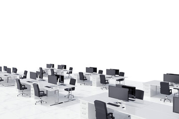 Digital image of office interior with floor