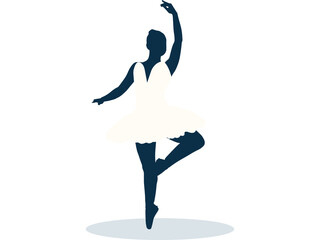 Obraz premium Female ballet dancer dancing