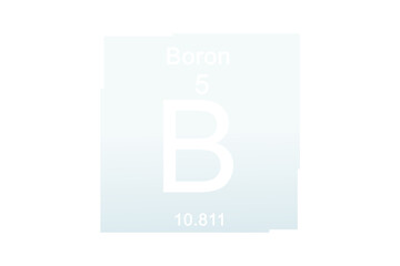 Boron element against white background