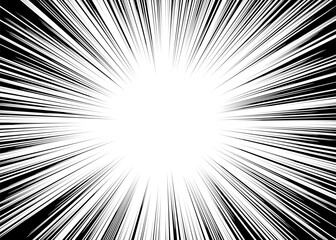 Fototapeta premium 漫画の集中線