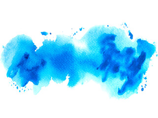 blue watercolor ink.