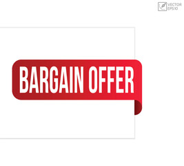 Bargain offer Vector banner ribbon design.