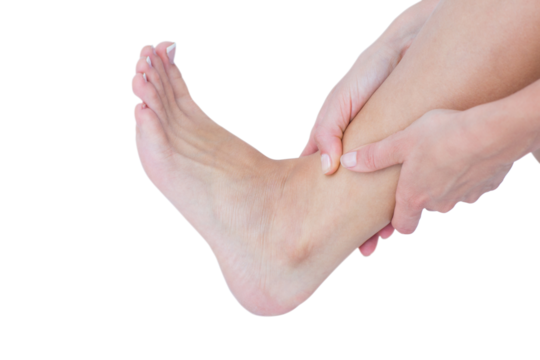 Woman with ankle pain  - Powered by Adobe