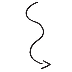 Digital image of curve arrow symbol
