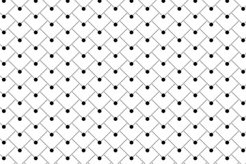 abstract seamless geometric black dot vector pattern.