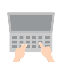 Hand Playing Laptop Typing Work Gadget Tech
