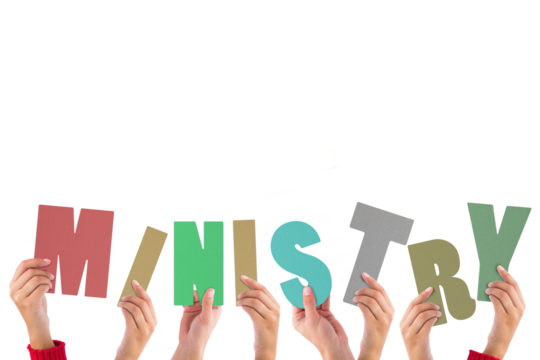 Hands holding up ministry - Powered by Adobe