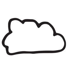 Cloud over white background