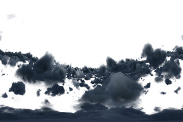 Digitally generated image of dark storm clouds 