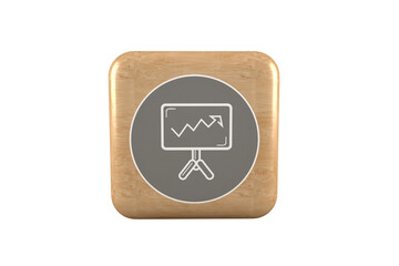 Composite image of gray line graph on cube