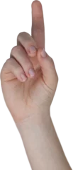 Rolgordijnen Cropped hand pointing  © vectorfusionart