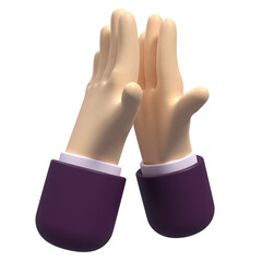 3D Illustration of Gesture Hand