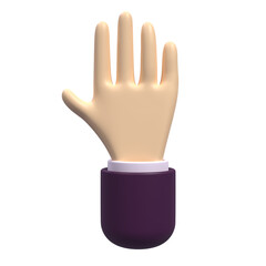 3D Illustration of Gesture Hand