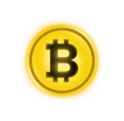 Symbol of bitcoin digital cryptocurrency