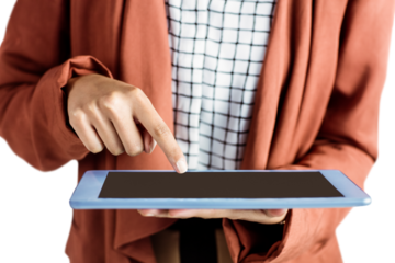 Businesswoman using a tablet