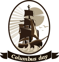 Logo for event american event columbus day 