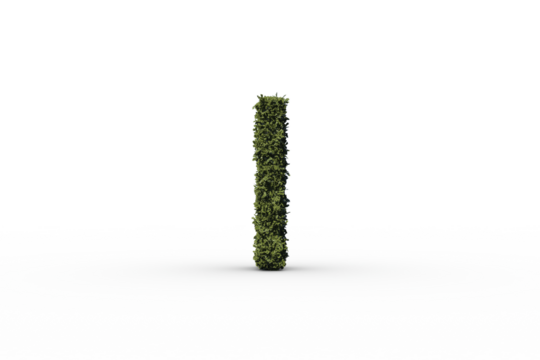 Letter l made of leaves