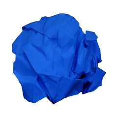 Close-up of blue crumpled paper