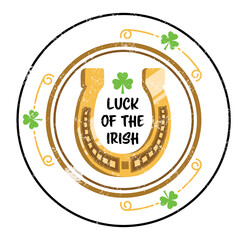 Composite image of St Patrick Day with horseshoe symbol