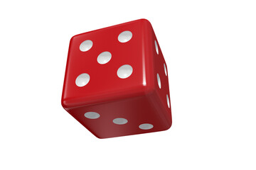 Graphic image of 3D red dice