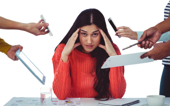 Young creative manager feeling the pressure