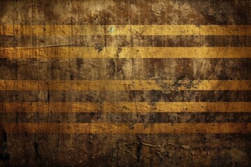 grungy yellow and black striped background with a distressed texture. Generative AI