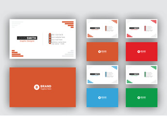 Creative modern business card template design Vector