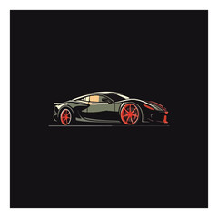 Obraz na płótnie Canvas luxury sports car logo vector