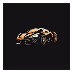 Naklejka premium luxury sports car logo vector