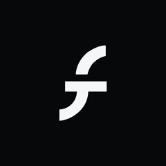 initial f logo design simple icon