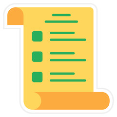 Shopping List Sticker Icon