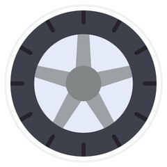 Obraz premium Tyre Sticker Icon