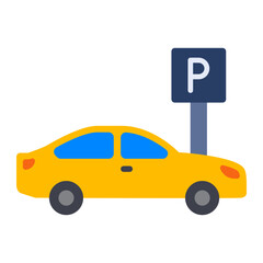 Parking Flat Icon
