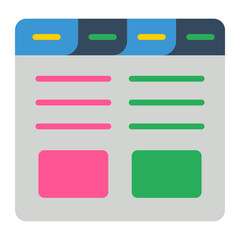 Tabs Flat Icon