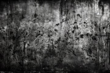 textured and worn black and white brick wall. Generative AI