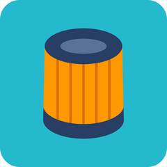 Filter Multicolor Round Corner Flat Icon