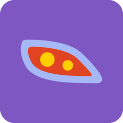 Fog Light Multicolor Round Corner Flat Icon